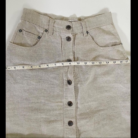 Vintage Linen Midi Skirt - Picture 7 of 10